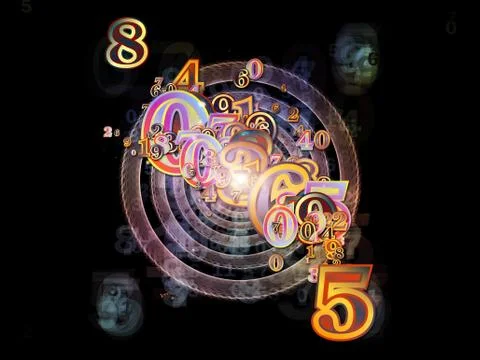 Number Unfolding Stock Illustration