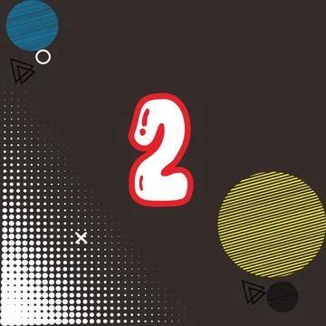 Number vector font design. 스톡 일러스트
