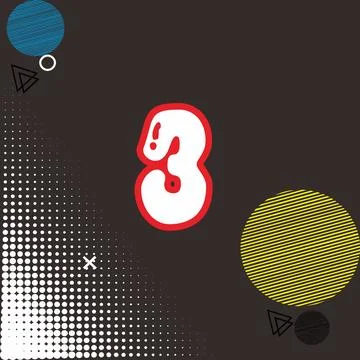 Number vector font design. 스톡 일러스트