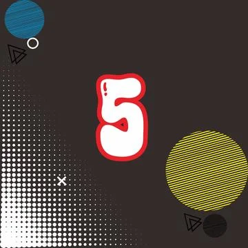 Number vector font design. Stock Illustration