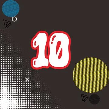 Number vector font design. Stock Illustration