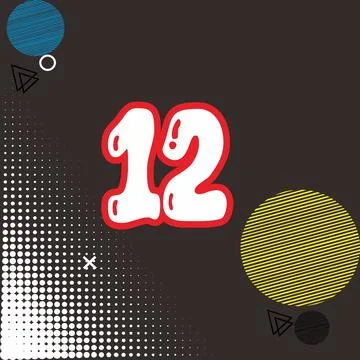 Number vector font design. Иллюстрация