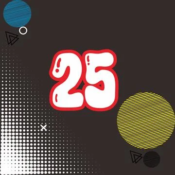 Number vector font design. Stock Illustration