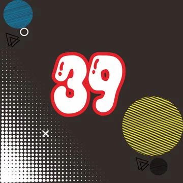Number vector font design. Stock Illustration