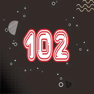 Number vector font design. Illustrazione stock