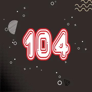 Number vector font design. Stock Illustration