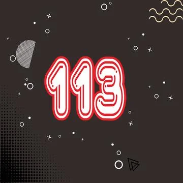 Number vector font design. Stock Illustration