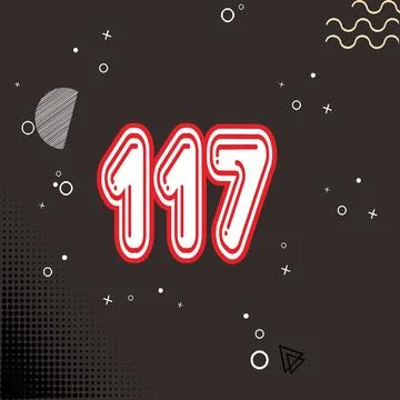 Number vector font design. Stock Illustration