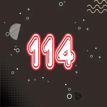 Number vector font design. Stock Illustration