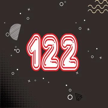 Number vector font design. Illustrazione stock