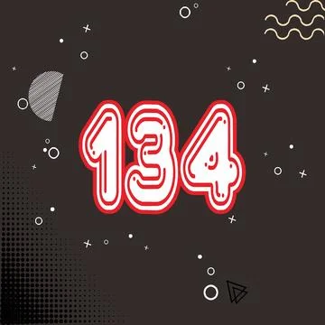 Number vector font design. Stock Illustration