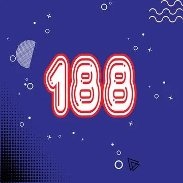 Number vector font design. Illustrazione stock