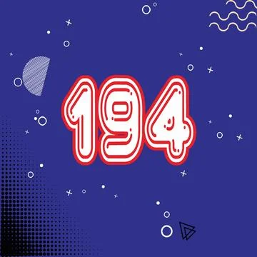 Number vector font design. Stock Illustration
