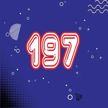 Number vector font design. Stock Illustration