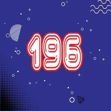 Number vector font design. Illustrazione stock