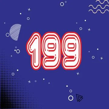 Number vector font design. Illustrazione stock