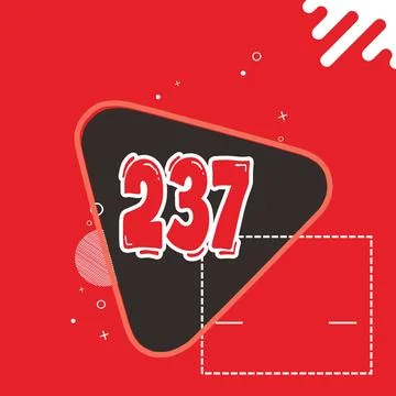 Number vector font design. Illustrazione stock