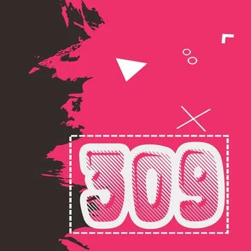 Number vector font design. Illustrazione stock