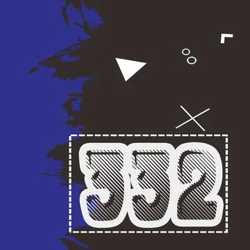 Number vector font design. Stock Illustration