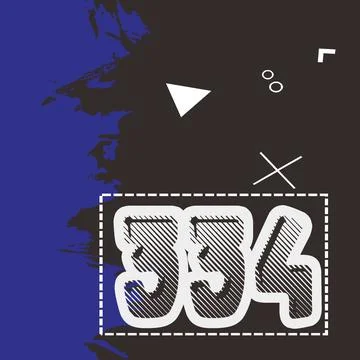 Number vector font design. Stock Illustration