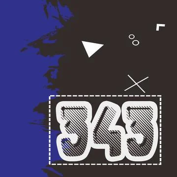 Number vector font design. Stock Illustration