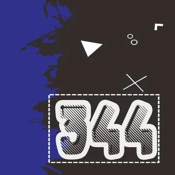 Number vector font design. Illustrazione stock
