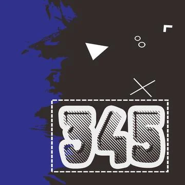 Number vector font design. Stock Illustration