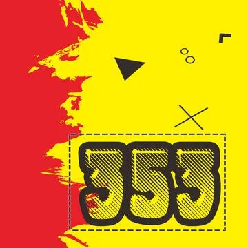 Number vector font design. Stock Illustration