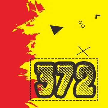 Number vector font design. Illustrazione stock