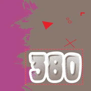 Number vector font design. Illustrazione stock