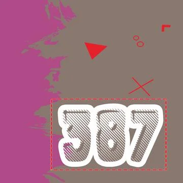 Number vector font design. Stock Illustration