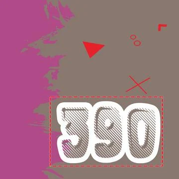 Number vector font design. Stock Illustration