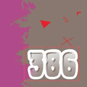 Number vector font design. Stock Illustration