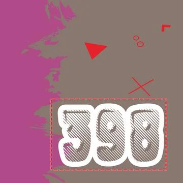 Number vector font design. Stock Illustration