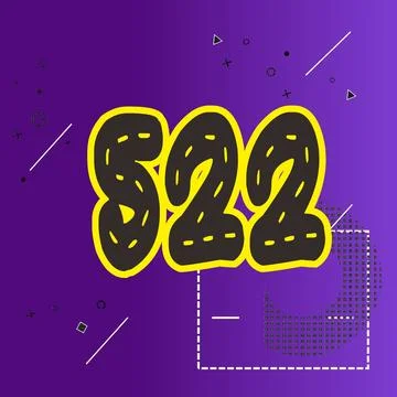 Number vector font design. Stock Illustration