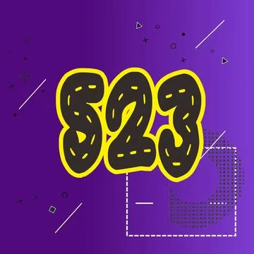 Number vector font design. Stock Illustration