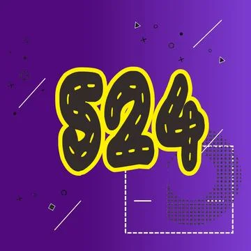 Number vector font design. Illustrazione stock