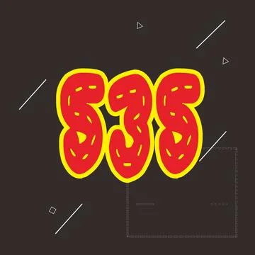 Number vector font design. Stock Illustration