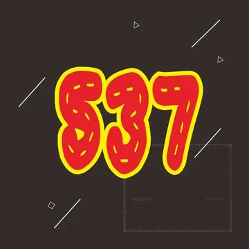 Number vector font design. Illustrazione stock