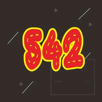 Number vector font design. Stock Illustration