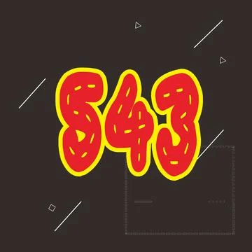 Number vector font design. Stock Illustration