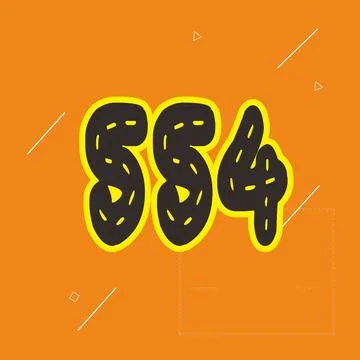 Number vector font design. Stock Illustration