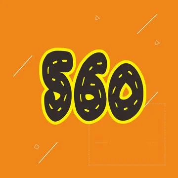 Number vector font design. Stock Illustration