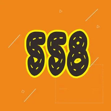 Number vector font design. Stock Illustration