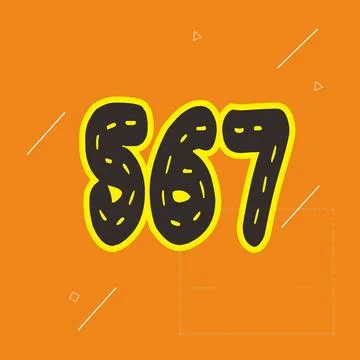 Number vector font design. Stock Illustration