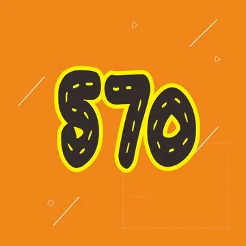 Number vector font design. Stock Illustration