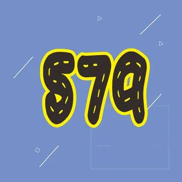 Number vector font design. Illustrazione stock