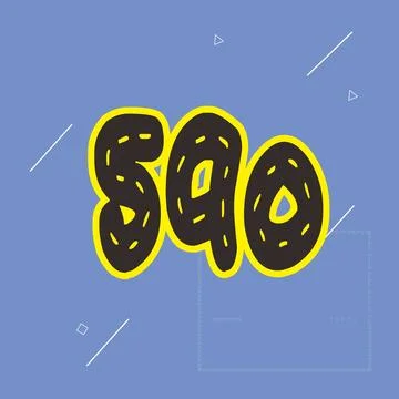 Number vector font design. Stock Illustration