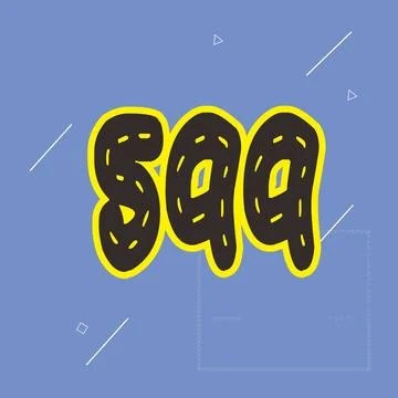 Number vector font design. Stock Illustration