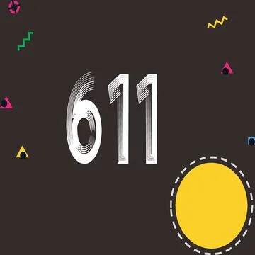 Number vector font design. Stock Illustration